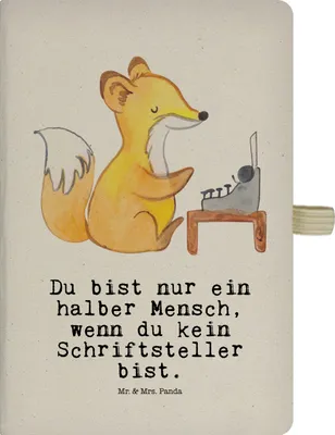 Produktbild von Mr. & Mrs. Panda notizbuch Schriftsteller Herz - Transparent - Geschenk, Witzig, Schreibheft, Lustig, Journal, Buchhandlung, Beruf, Tagebuch, Spruch, Adressbuch