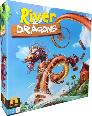Produktbild von Matagot Brettspiel River Dragons - Familienspiel Strategie Drachen