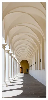 Produktbild von Wallario selbstklebende Türtapete 93 x 205 cm - Gewölbegang - Abwischbar, rückstandsfrei zu entfernen