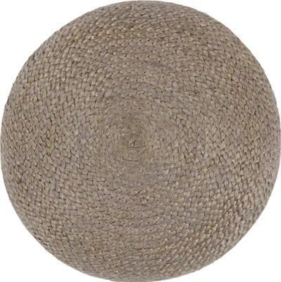 Produktbild von vidaXL Handgefertigter Sitzpuff Hellgrau 45 x 30 cm Jute