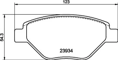 Produktbild von HELLA Bremsbeläge Satz Vorne Bremsklötze für RENAULT MEGANE II (BM0/1, CM0/1) 8DB 355 010-551