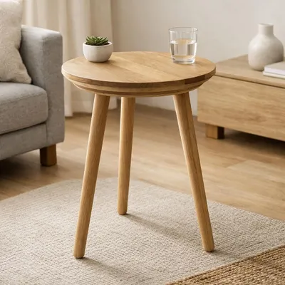Produktbild von Hocker >Anacortes< in Eiche geölt aus Massivholz - 35x45x35cm (BxHxT)
