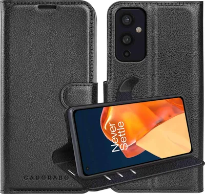 Obrázek produktu pro Cadorabo Case for OnePlus 9 in PHANTOM BLACK Ochranné pouzdro s magnetickým zavíráním, funkcí stojánku a flipovým krytem se slotem na karty Etui Mobile Flap Case Book Tasche