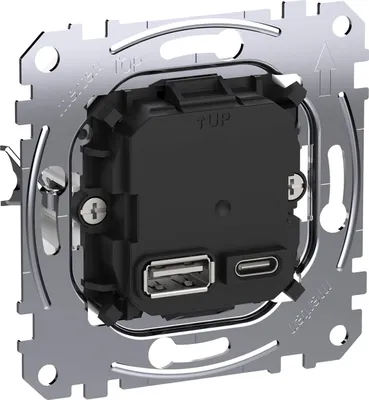 Produktbild von MERTEN Ladestation-Einsatz MEG43660120 USB Typ A+C - Netzteil - 100 W