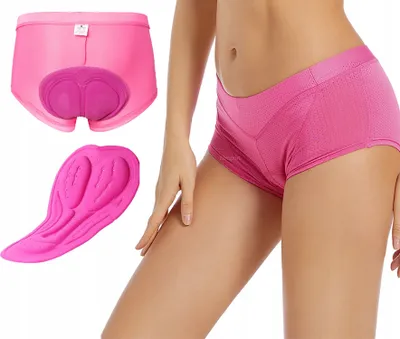 Produktbild von Radunterhose mit Gel-Sitzpolster Herren Damen Fahrradshorts 2XL Rosa