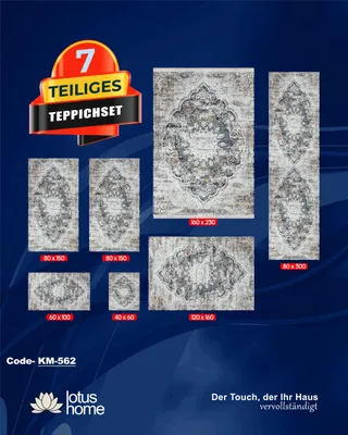 Produktbild von 7-teiliges Teppich-Set KM-562.