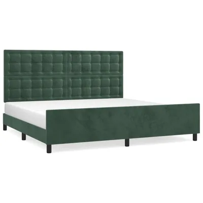 Immagine prodotto di vidaXL Struttura letto senza materasso verde scuro 200x200 cm in velluto