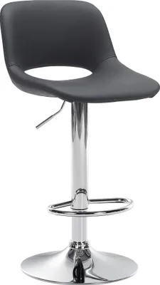 Produktbild von CLP Barhocker Camden I Kunstleder-Bezug, Farbe: schwarz, Gestellmaterial: Metall in Chromoptik