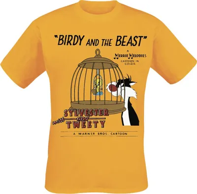Produktbild von Looney Tunes T-Shirt Herren Birdie And The Beast gelb S