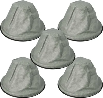 Produktbild von vhbw 5x Sackfilter Ersatz für 5900779934771 für Kaminsauger, Aschesauger - Ersatz-Filter, Abwaschbar Schwarz Grau