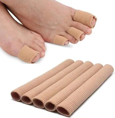 Produktbild von Weiche Gel Zehenpolster Schlauch gegen Hühneraugen und Blasen 5er Set
