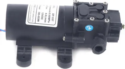 Obrázek produktu pro 12V DC vodní čerpadlo – membránové čerpadlo – tlakový spínač – samonasávací – 5 l/min – vysokotlaké – EU zástrčka – černé