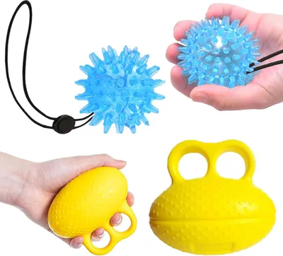 Produktbild von Handtrainer Vingertrainer Kneedbal Handtherapie Set mit Ringgespen Egelbal Armband - Stressball Erwachsene Antistressball
