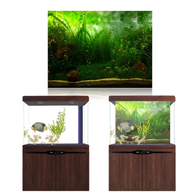 Produktbild von Wassergrasstil Aquarium Fischtank Hintergrund Poster PVC -Kleberdekorpapier (122*46 cm)