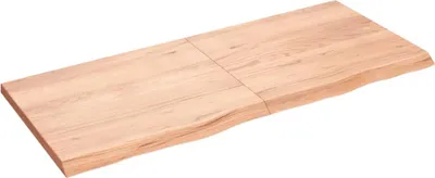 Obrázek produktu pro vidaXL Umyvadlová deska světle hnědá 140x60x(2-4) cm ošetřené masivní dřevo