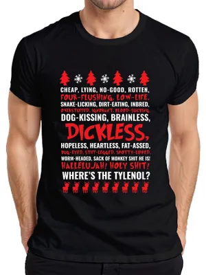 Zdjęcie produktu dla WHERES THE TYLENOL Christmas Ugly Sweater Beautiful Christmas Griswold Koszulka męska, Czarny, S