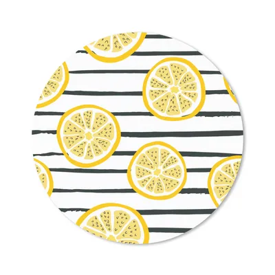 Produktbild von MuchoWow® Mauspad Mousepad Zitrone - Sommer - Pastell 50x50 cm - Mousepads - Maus Mat - Pad - Mausunterlage - Vinyl