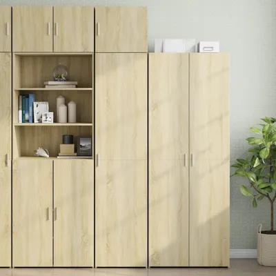 Image de vidaXL Armoire haute Étroite Chêne Sonoma 45x42,5x225 cm Matériau dérivé du bois