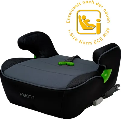 Produktbild von Osann Junior Isofix Gurtfix –Sicher & bequem wie nie: Sitzerhöhung Auto Kinder (126-150 cm) mit innovativer Gurtfix-Technologie - Pixel Black