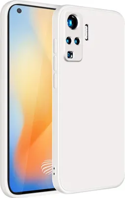 Produktbild von VIVO X50 Pro Hülle, LaimTop Slim Liquid Silikon Gel Gummi Schutzhülle für VIVO X50 Pro Weiß