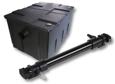 Immagine prodotto di Set completo SunSun: filtro per laghetti CBF-550 fino a 60000 L come filtro a flusso continuo, chiarificatore per laghetti CUV-672 chiarificatore UVC con uscita UV-C da 72 watt