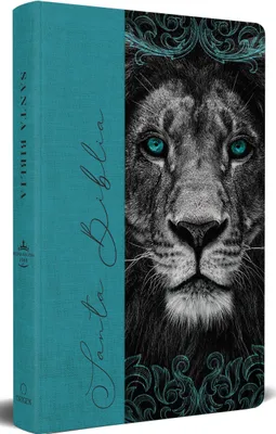 Produktbild von Biblia Rvr 1960 Letra Grande, Tamaño Manual, Tapa Dura de Tela León Aguamarina / Spanish Bible Rvr 1960 Handy Size Large Print Hardcover Cloth Lion Aquamarin