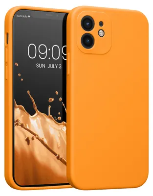 Produktbild von kwmobile Hülle kompatibel mit Apple iPhone 12 - Hülle Silikon gummiert - Handyhülle - Handy Case in Fruity Orange