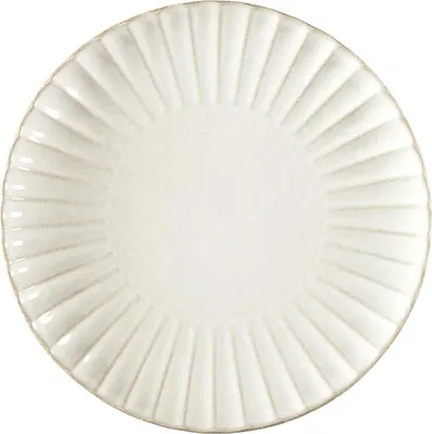 Immagine prodotto di HowHomely | Piatto da portata - Piatto da portata - 27 cm - Beige - Piatto da portata - Vetroceramica - Scanalato
