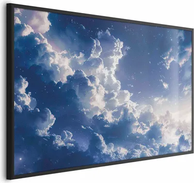 Produktbild von Posterpapier Poster - Starry Clouds and Soft Light Over a Corner of the Sky 90x60 cm Muster b-H-10051-ao-a