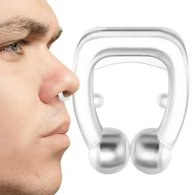 Obrázek produktu pro klips proti chrápání magnetický nosní klips na spaní silikonový průhledný pro snadnější dýchání