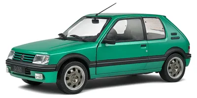 Modellauto Peugeot 205 GTI 1:18, Metall, Grün, Handbetrieben