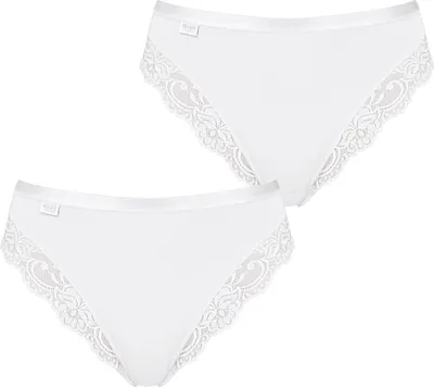 Produktbild von sloggi Damen Tai-Slip 2-Pack Romance - WHITE - Größe 44