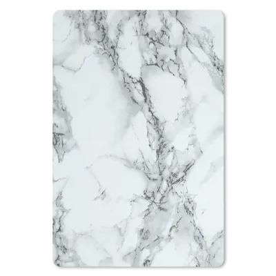Produktbild von MuchoWow® Mauspad Mousepad Marmor - Weiß - Schwarz 40x60 cm - Mousepads - Maus Mat - Pad - Mausunterlage - Schreibtisch Accesoire