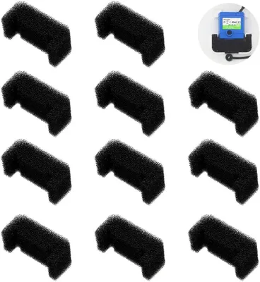 Produktbild von 12 Stück Schwammfilter für Katzenbrunnen, Ersatzfilter für Trinkbrunnen Schaumfilter für Runder oder Quadratischer Blumenbrunnen mit 1,6 l, 2,4 l oder 2,5 l