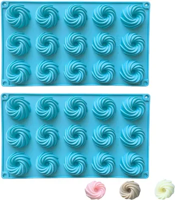 Produktbild von Silikon-Tulbandform 2 Stück, spiralförmig, Mini-Größe, für Muffins