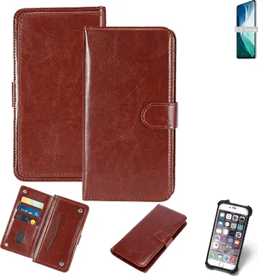 Produktbild von K-S-Trade 360° Hülle kompatibel mit Xiaomi Mi 11i braun Kunstleder Case BookCase WalletCase Kunstlederederhülle Handyhülle, Rundumschutz Bumper