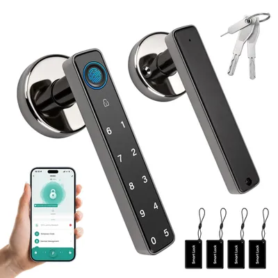 Intelligentes Türschloss mit Fingerabdruck und Tastatur