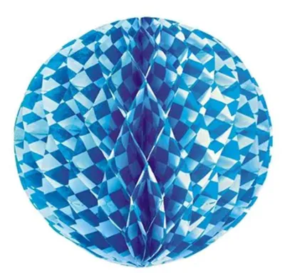 Zdjęcie produktu dla Papstar Wabenball Bayrisch Blau entflammbar Durchmesser 30cm 18755