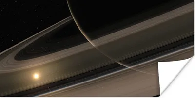 Produktbild von MuchoWow® Poster Der Planet Saturn im Sonnensystem 120x60 cm - Bild