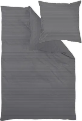 Produktbild von Curt Bauer Mako-Brokat-Satin Bettwäsche-Garnitur Dessin 9033 BENTE Farbe stone-253 Größe 135x200+80x80cm