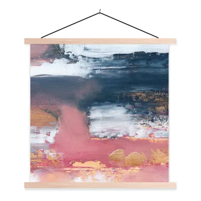 Produktbild von MuchoWow® Textilposter Abstrakt - Malerei - Design 40x40 cm mit holzfarbenen Rahmen - Posterleiste