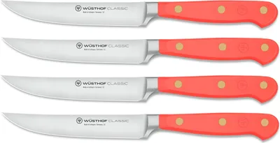 Produktbild von Wüsthof Steakmesserset 4-teilig / Steak Knife Set 4-Piece Classic Colour Coral Peach --  1061760403 – EAN 4002293130699 – Art.-Nr. 2023063221