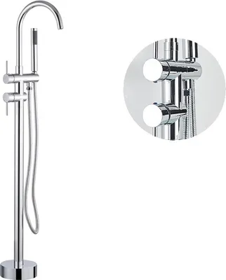 Immagine prodotto di Rubinetteria per vasca da bagno, bocca girevole, comando monocomando, cromato