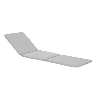 Produktbild von Liegenauflage für Gartenliegen und Deckchairs mit wasserabweisendem, abnehmbarem Bezug – 194x66x5 cm - Grau