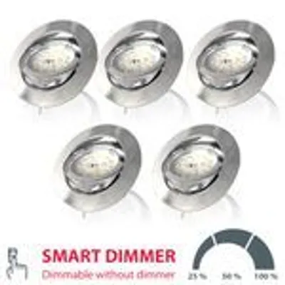 Produktbild von Einbaustrahler LED 5er SET Deckenspot ultra-flach Einbauleuchte Strahler dimmbar