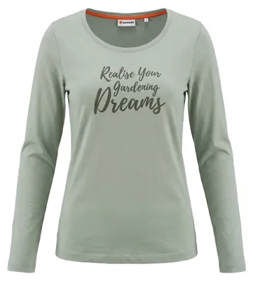 Produktbild von Gardena Damen Longsleeve Langarmshirt Rundhals lockere Passform Milieugrün Gr. L