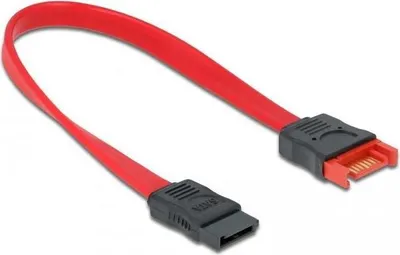 Produktbild von SATA 6 Gb/s Verlängerungskabel 20 cm rot, 7-polig, abwärtskompatibel