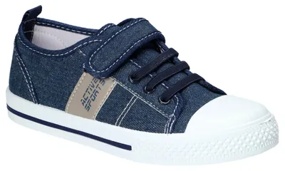 Produktbild von American Club TEN174, Kinder Sneaker Klettverschluss Leder-Einlegesohle weißer Boden bequem, Navy 32