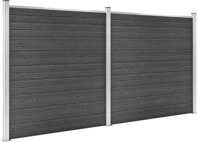 Obrázek produktu pro vidaXL Sada plotových prvků WPC 353x186 cm černá