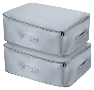 Image de Solidchoice - Ensemble de 2 grands sacs de rangement compressibles pour linge de lit